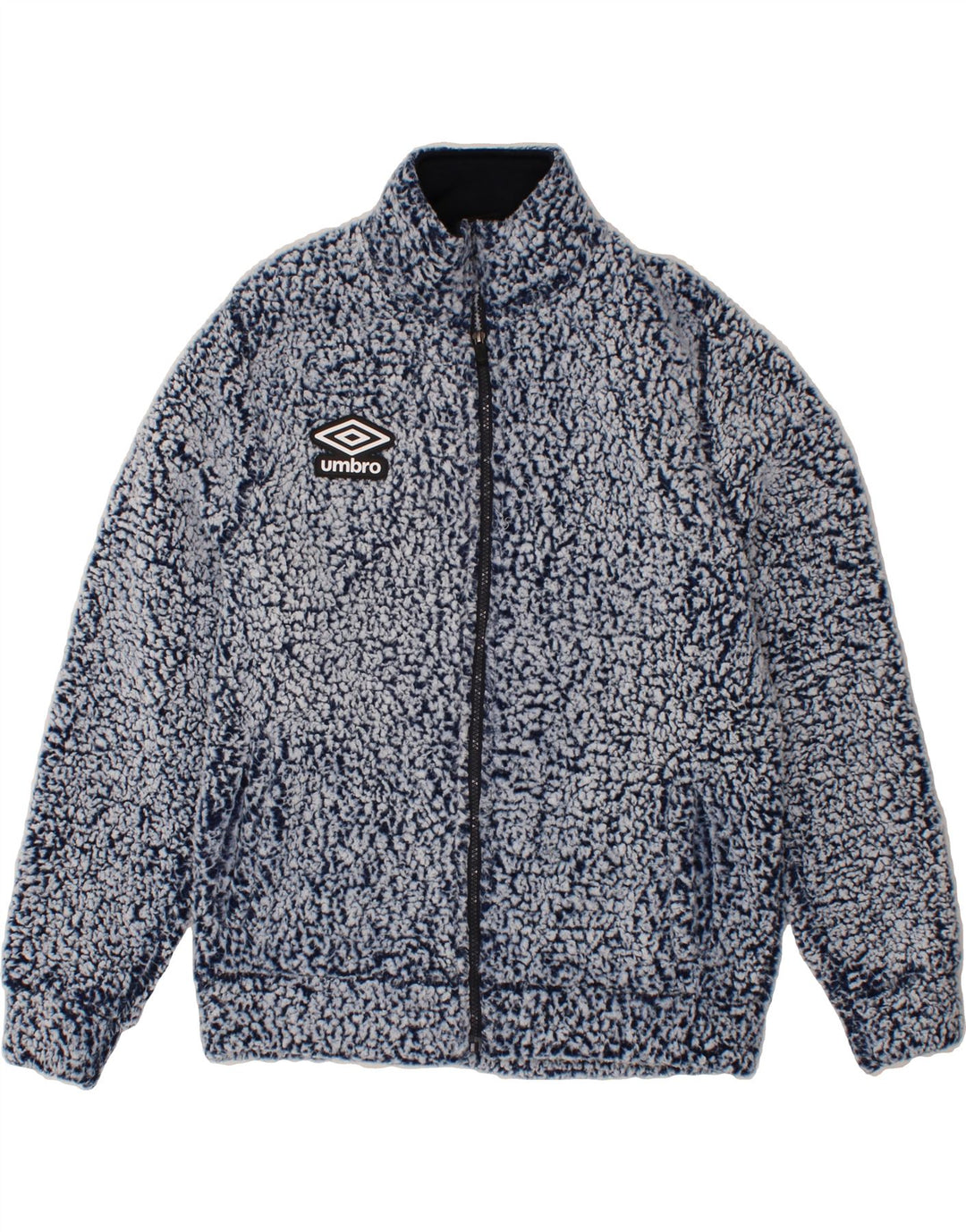 UMBRO Womens Fleece Jacket UK 18 XL Blue Flecked Polyester Vintage Umbro and Second-Hand Umbro from Messina Hembry 