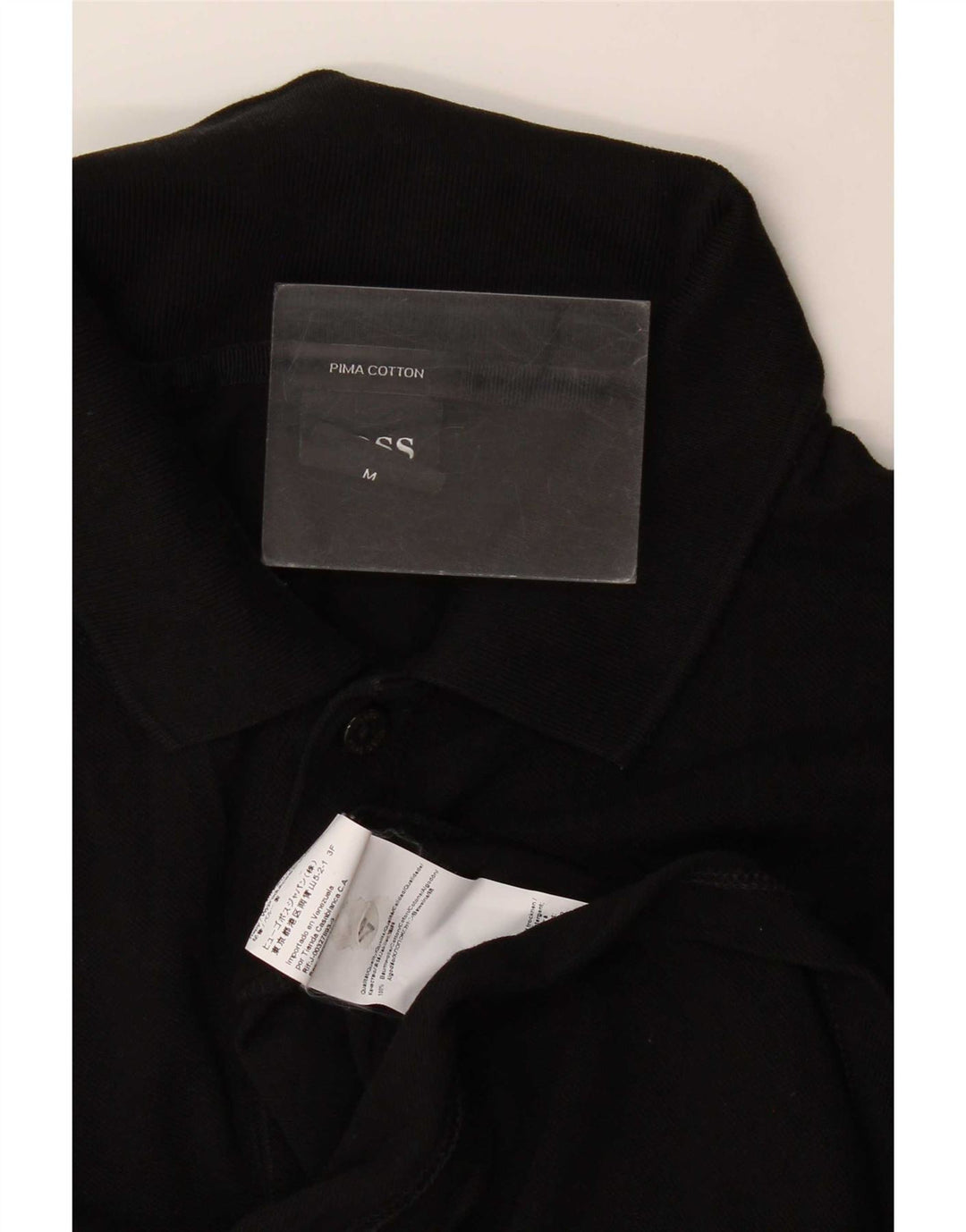 Męska koszulka polo Hugo Boss, średnia czarna, bawełniana