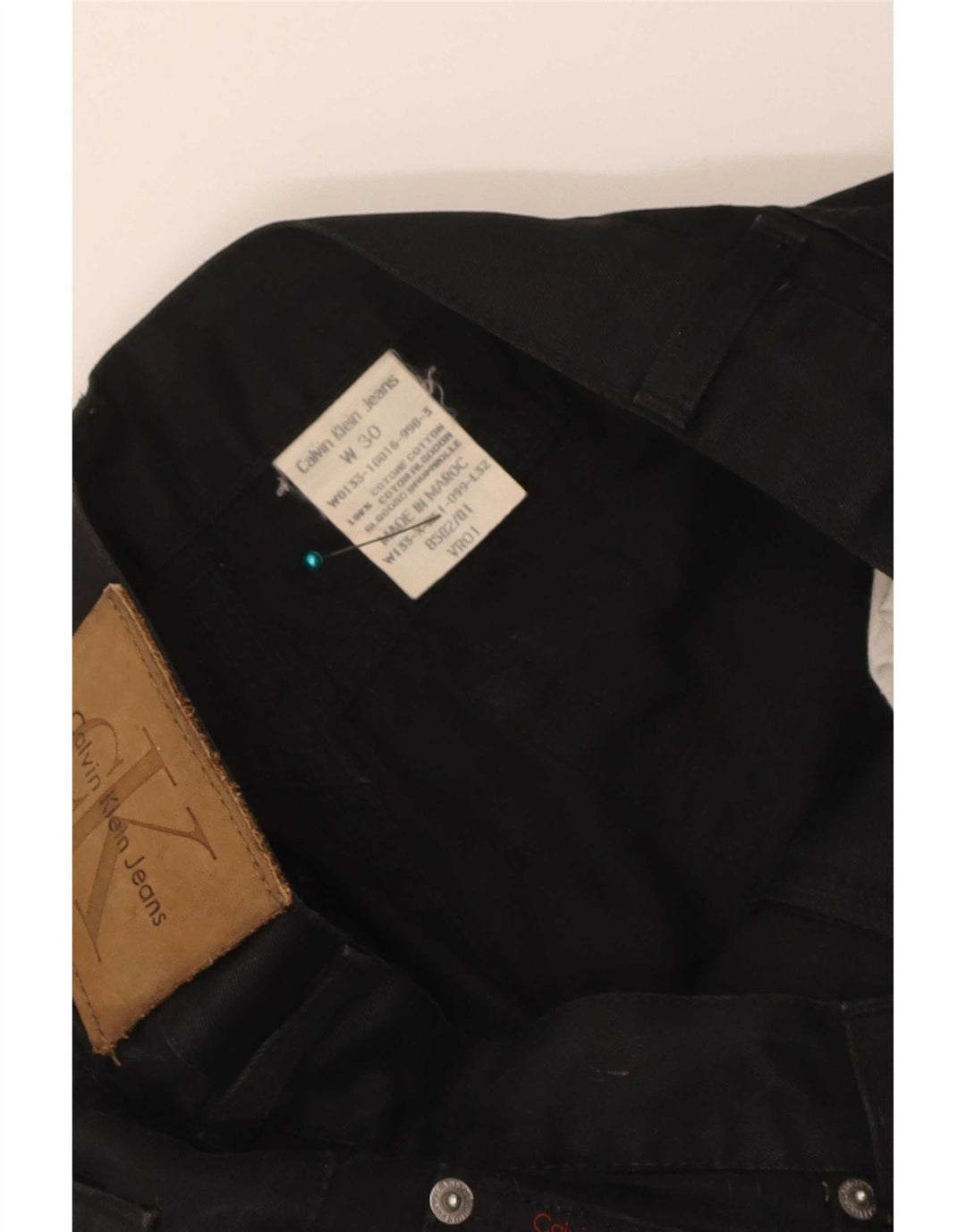 Męskie jeansy Calvin Klein W30 L32, czarne, bawełniane