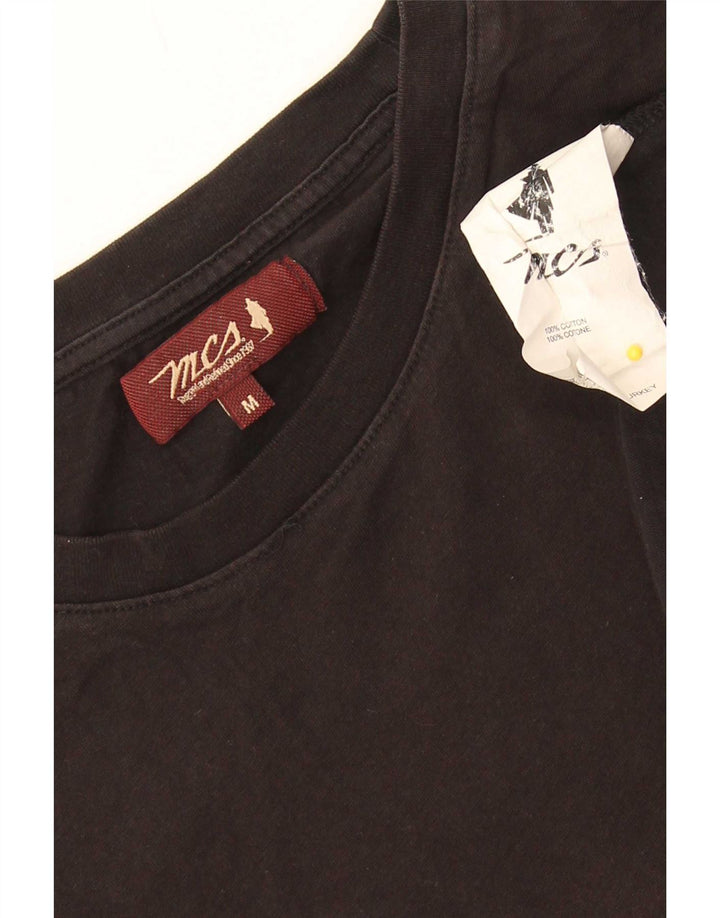 Marlboro Classics Męski T-shirt Top Średni Czarny Bawełniany
