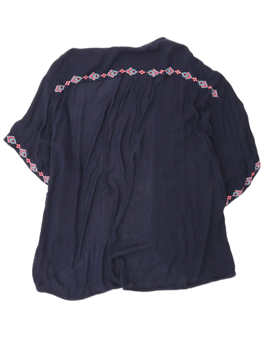 Damski sweter oversize Fat Face UK 14, średni granatowy geometryczny