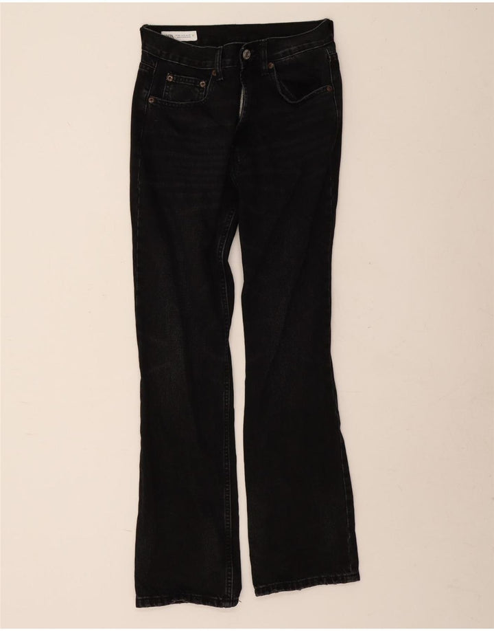 Jeansy damskie Zara Slim Bootcut EU 38 Small W28 L29 Czarne