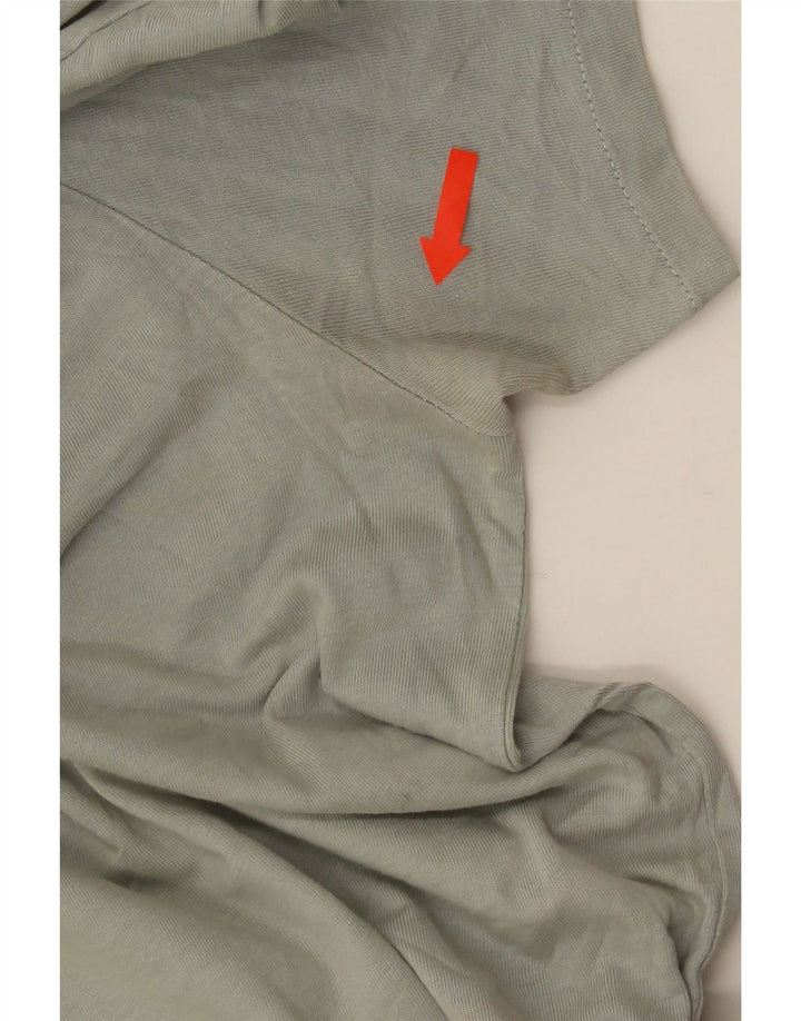 CALVIN KLEIN Męski T-shirt Top, mały, szary, bawełniany