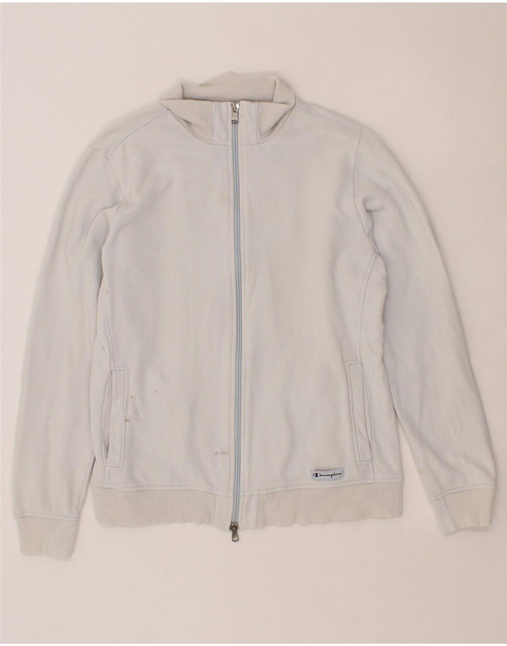 CHAMPION Womens Tracksuit Top Jacket UK 14 Medium Blue Cotton Vintage Champion and Second-Hand Champion from Messina Hembry 
