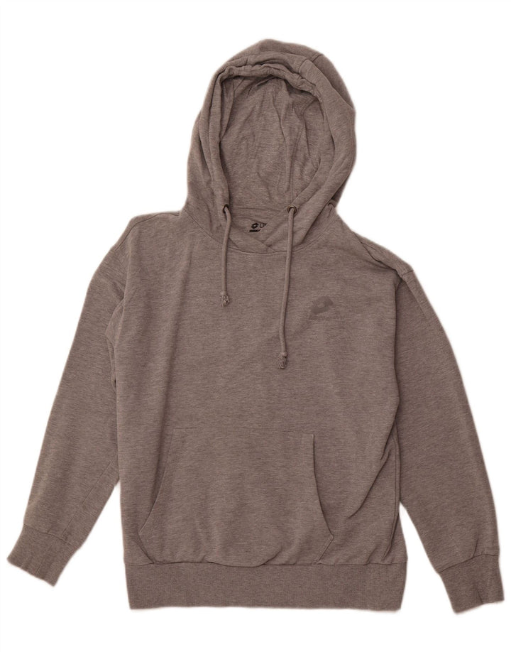 Damski sweter z kapturem LOTTO UK 14 Średni szary, bawełniany