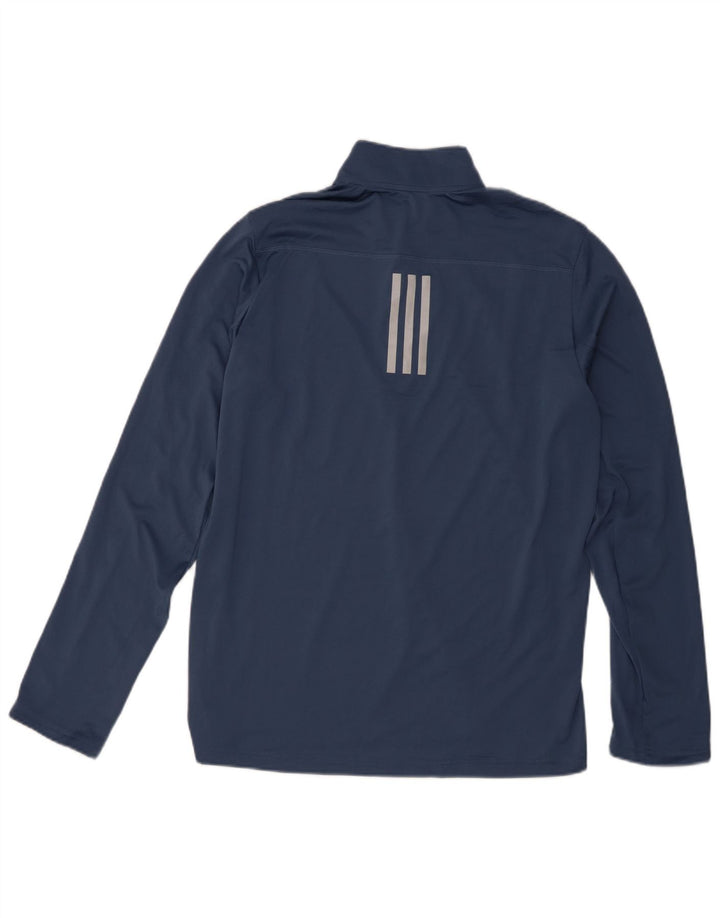 Dres męski Adidas Aeroready z zamkiem błyskawicznym na szyi, średni granatowy