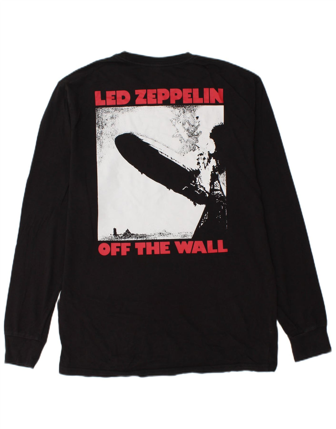 Męski top VANS o klasycznym kroju z grafiką, długim rękawem, średnio czarny, bawełniany