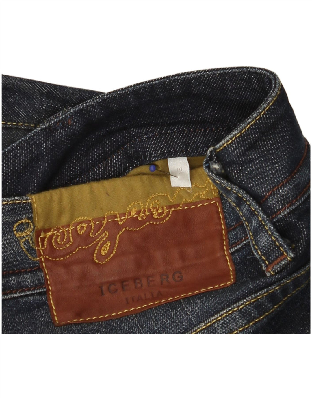 Damskie jeansy Iceberg Slim W31 L34 Granatowa bawełna