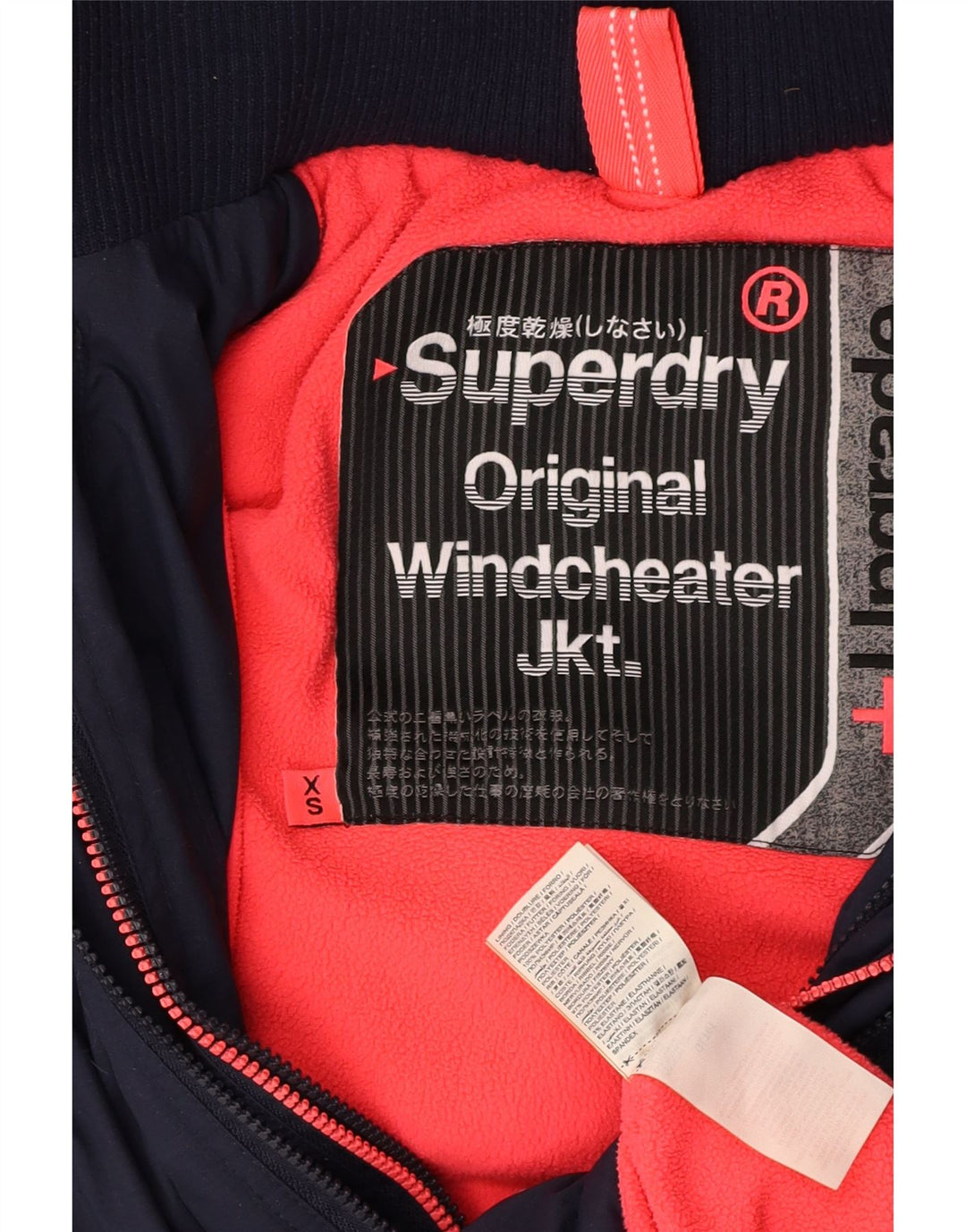 SUPERDRY Damska wiatrówka oversize UK 6 XS granatowa