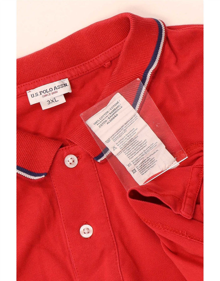 US Polo Assn. Koszula męska 3XL czerwona bawełniana