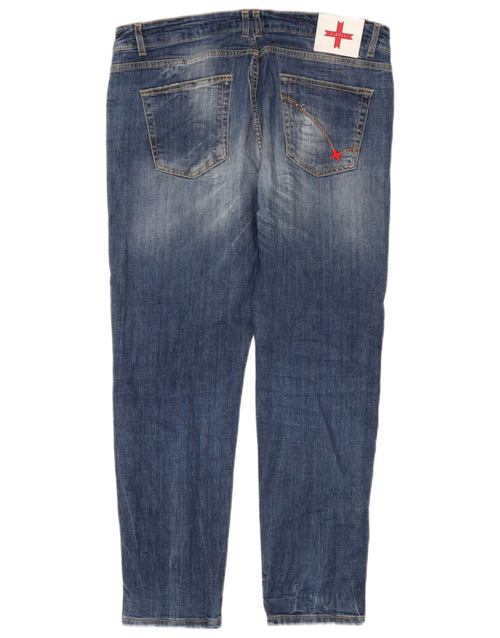 Męskie jeansy slim Zu Elements W40 L30 Niebieskie bawełniane