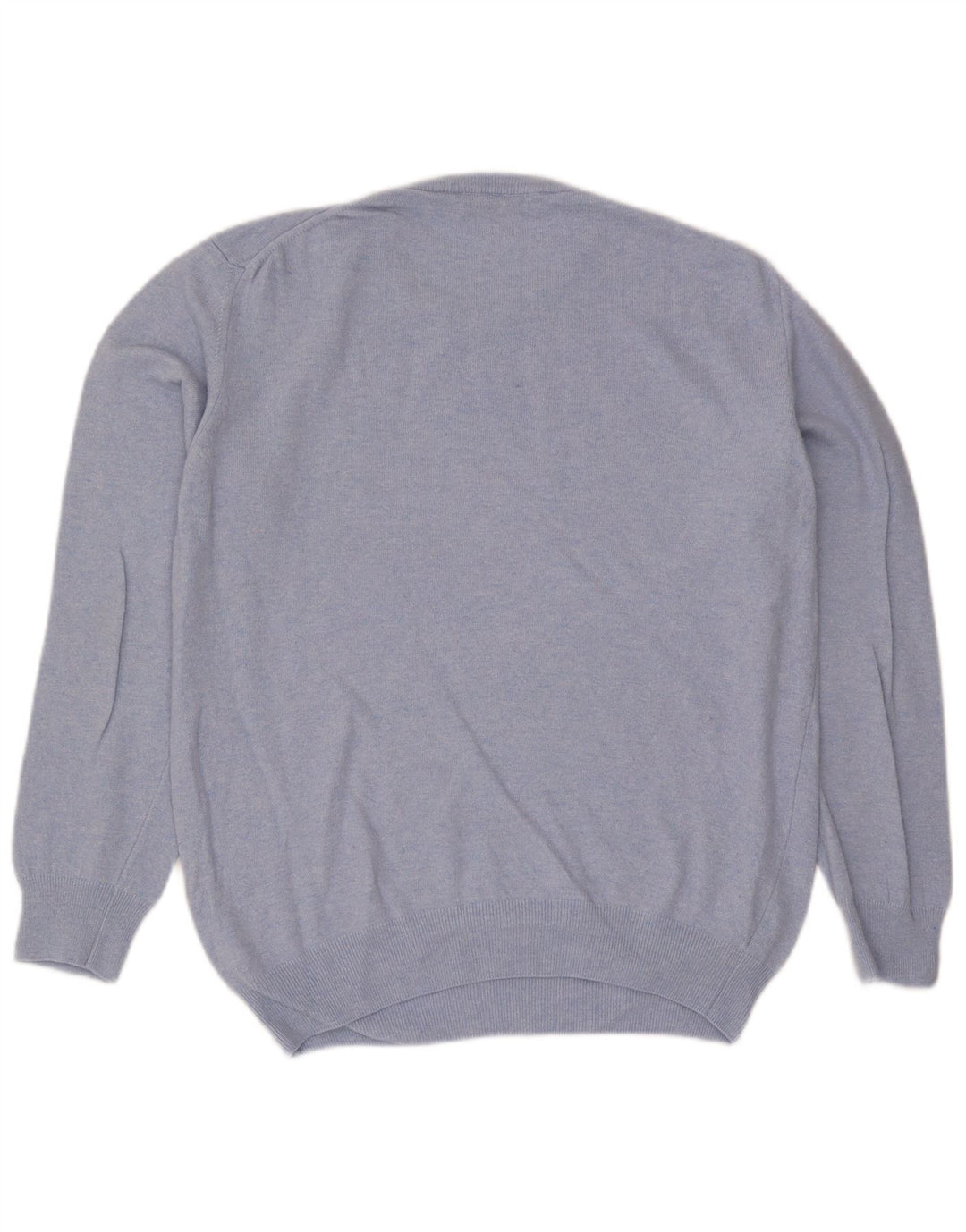 Męski sweter z okrągłym dekoltem Trussardi, średnioniebieska wełna