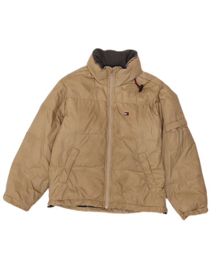 Chłopięca ocieplana kurtka Tommy Hilfiger 7-8 lat XS, beżowy nylon