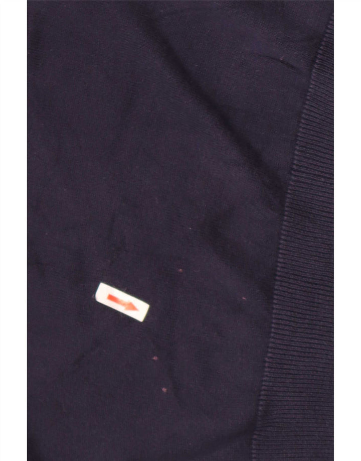 Męski sweter Lacoste z okrągłym dekoltem, rozmiar 5, duży, granatowy, bawełniany