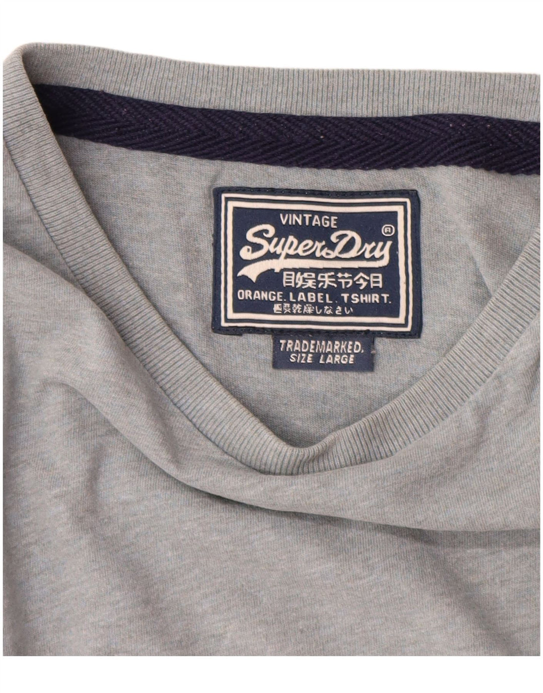 Męski T-shirt Superdry, duży, szary, bawełniany