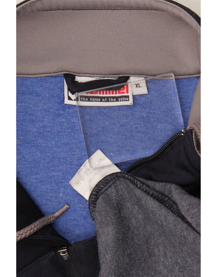 HUMMEL Męska kurtka dresowa XL, niebieski, poliester z blokami kolorów