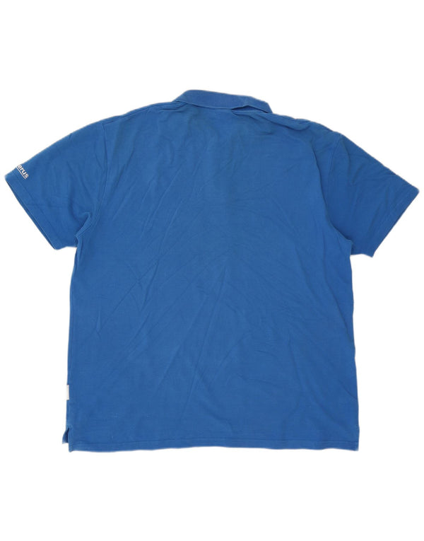 Adidas Mens Polo Shirt 2XL Blue Cotton