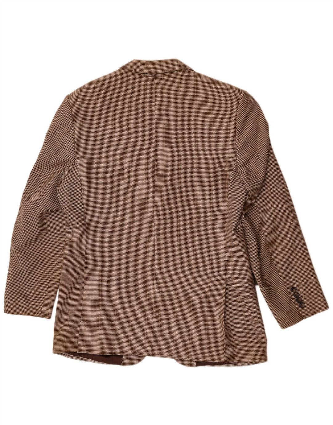 Męska marynarka zapinana na 2 guziki Aquascutum UK 42 XL Brązowa wełna w pepitkę