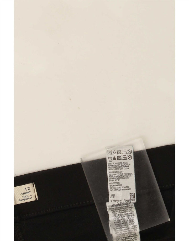 Krótkie jeansy damskie Marks & Spencer UK 12 Medium W30 L26 Czarne