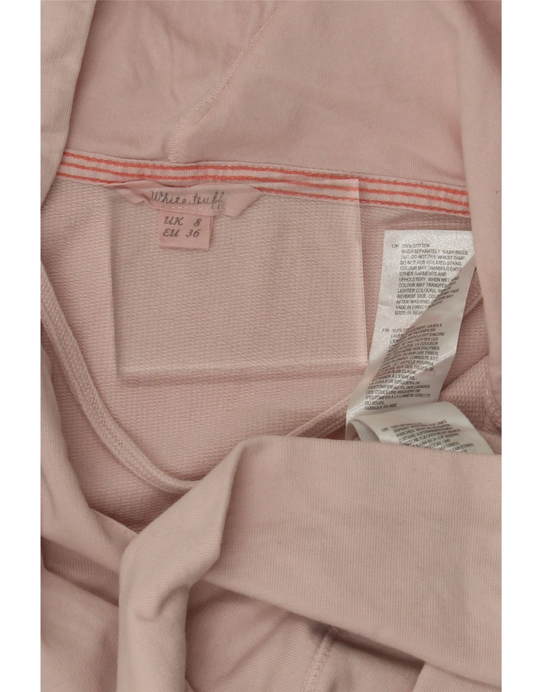 WHITE STUFF Womens Hoodie Jumper UK 8 Small Pink Cotton Vintage White Stuff and Second-Hand White Stuff from Messina Hembry 