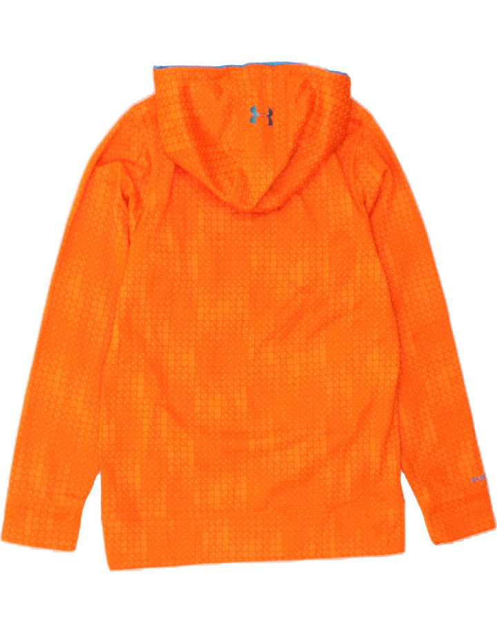 UNDER ARMOUR Mens Graphic Hoodie Jumper Small Orange Geometric Vintage Under Armour and Second-Hand Under Armour from Messina Hembry 