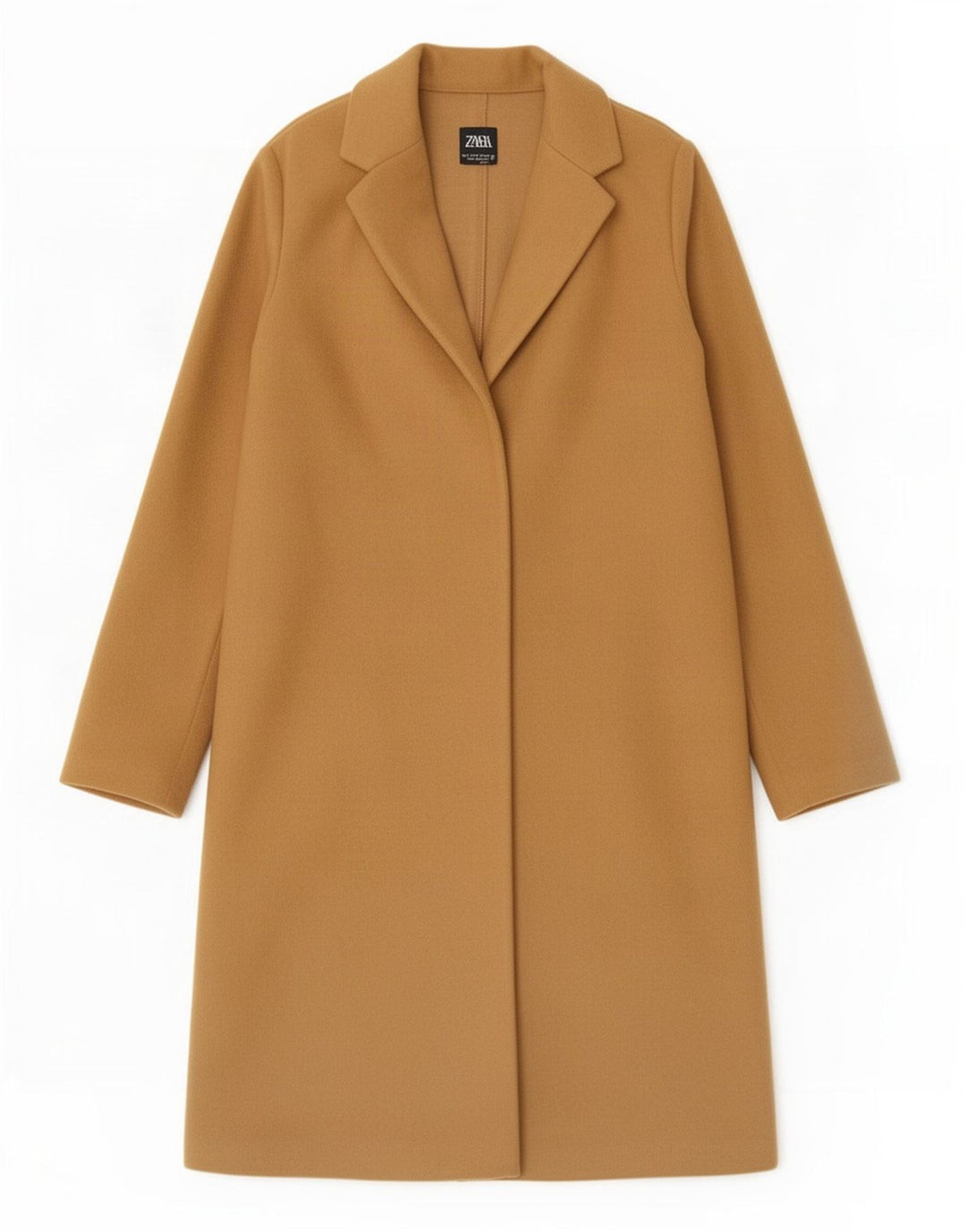 Płaszcz damski Zara Open UK 10 Small Beżowy Poliester