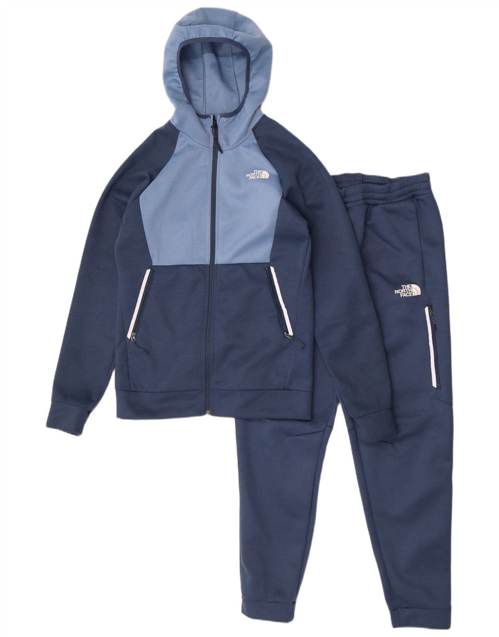 Pełny dres męski The North Face, mały, granatowy, poliester z blokami kolorów