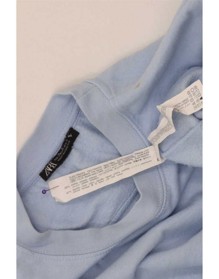 Damska bluza Zara Crop Sweter UK 10 Small Blue Polyester