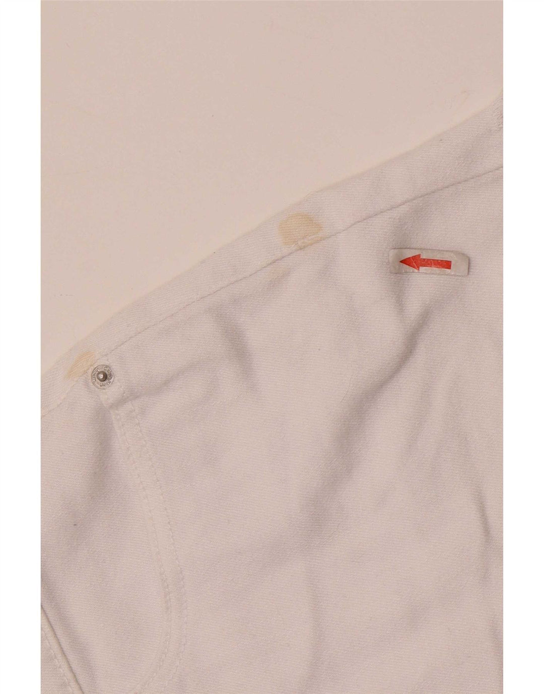 Damskie spodenki jeansowe Calvin Klein W28 Średniobiała bawełna