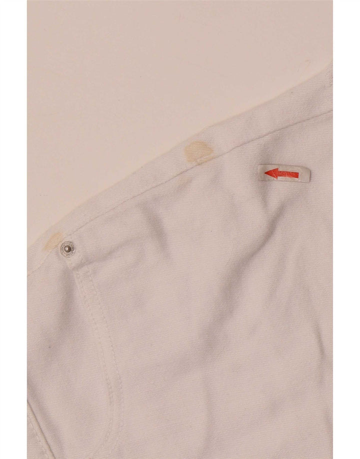 Damskie spodenki jeansowe Calvin Klein W28 Średniobiała bawełna