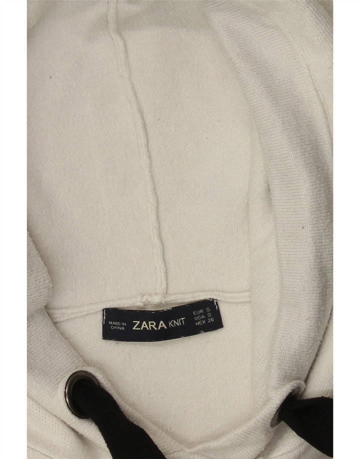 Damski sweter oversize z kapturem Zara UK 10 Small White