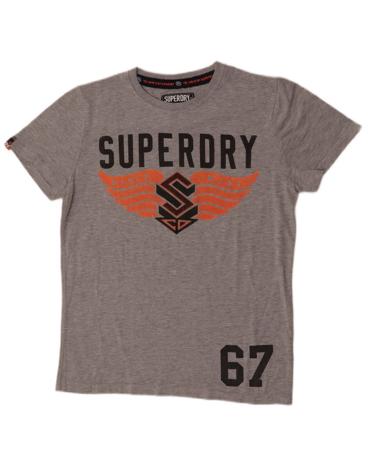 Męski T-shirt Superdry z grafiką, średni szary