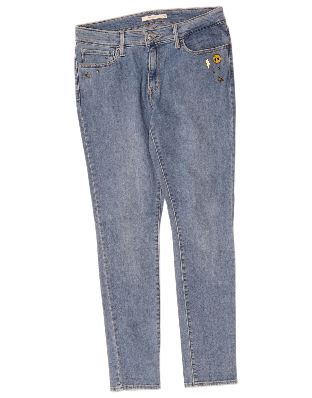 Damskie jeansy LEVI'S 711 Skinny W30 L29 Niebieskie bawełniane