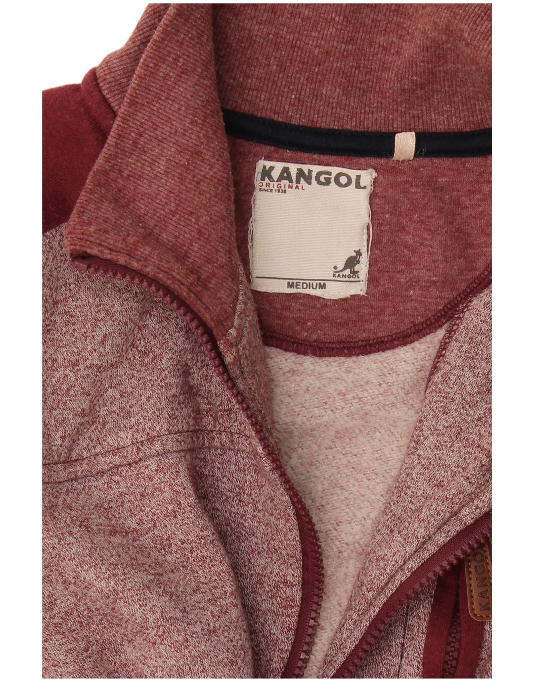 Męska kurtka dresowa Kangol w kolorze średniego burgunda