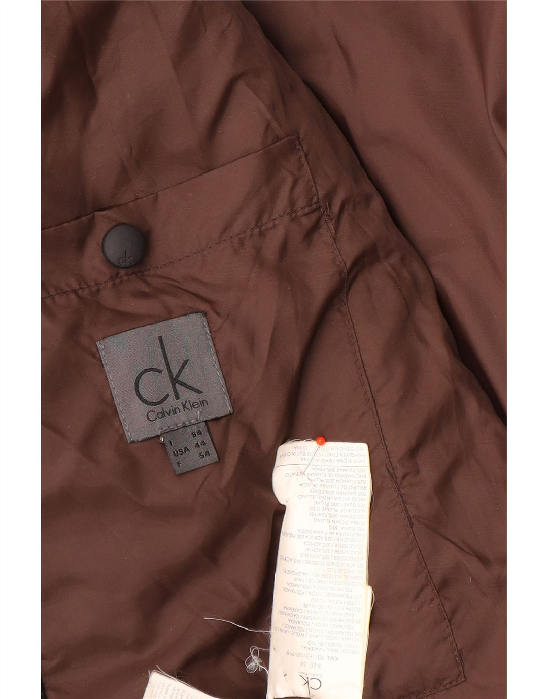 Męska ocieplana kurtka Calvin Klein IT 54 2XL Czarna wełna