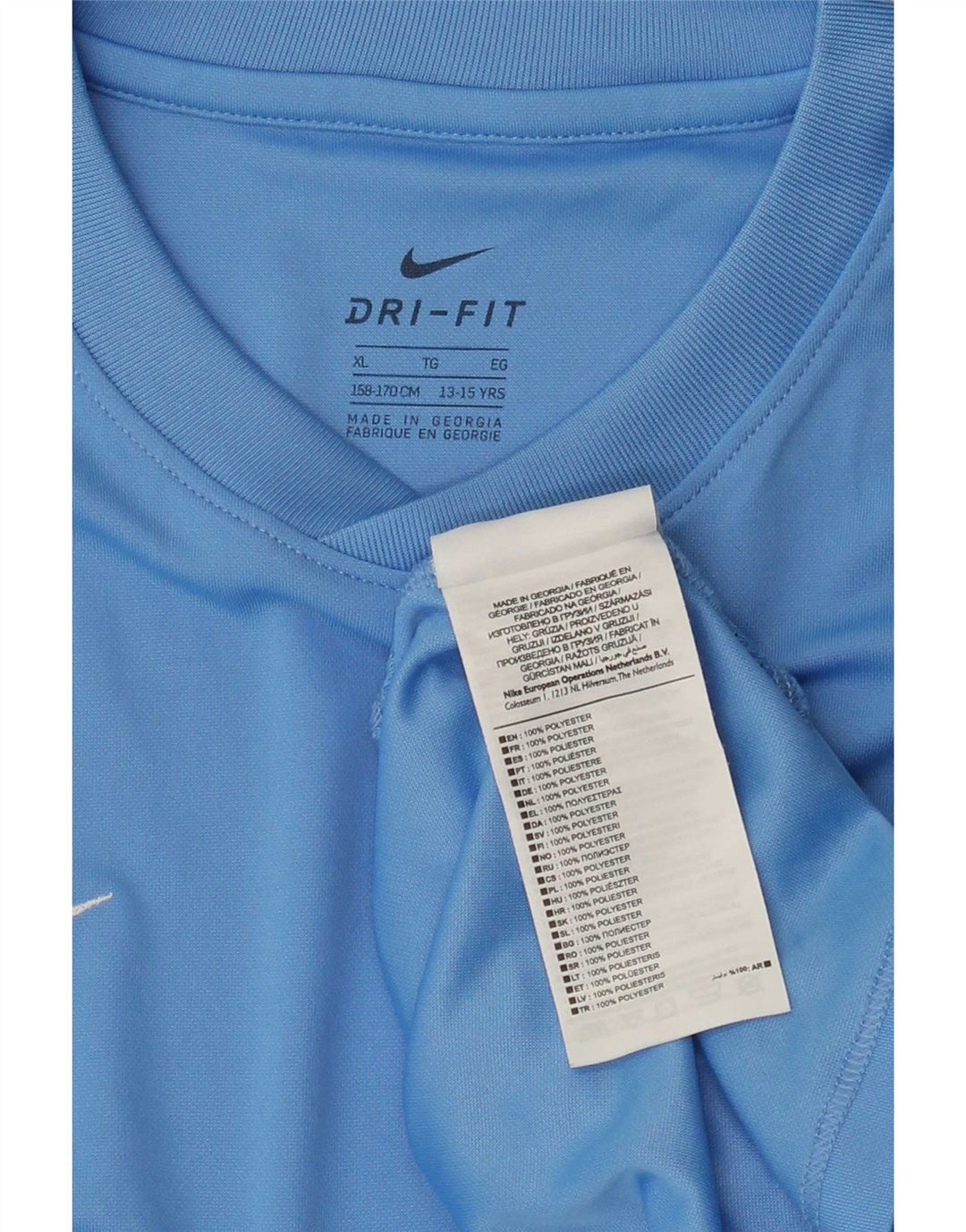 T-shirt chłopięcy Nike Dri Fit, 13-14 lat, XL, niebieski, poliester