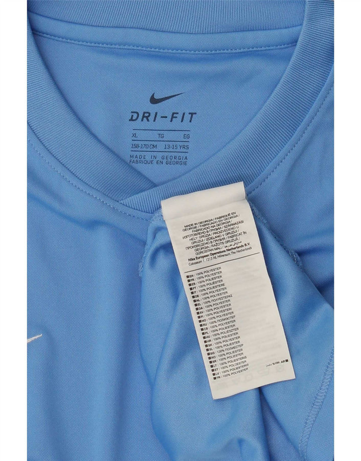 T-shirt chłopięcy Nike Dri Fit, 13-14 lat, XL, niebieski, poliester