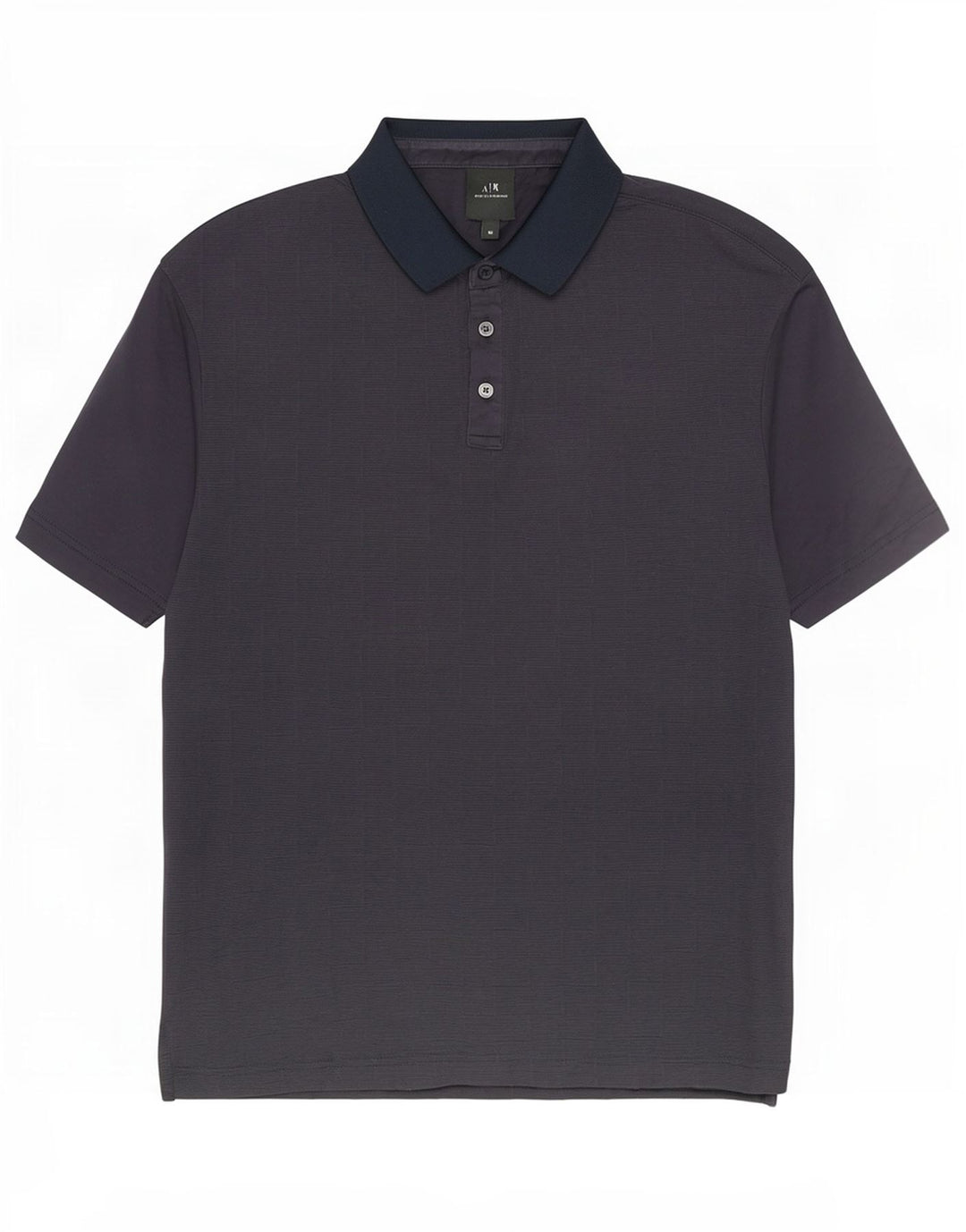 Męska koszulka polo Armani Exchange, średnia, granatowa, geometryczna bawełna
