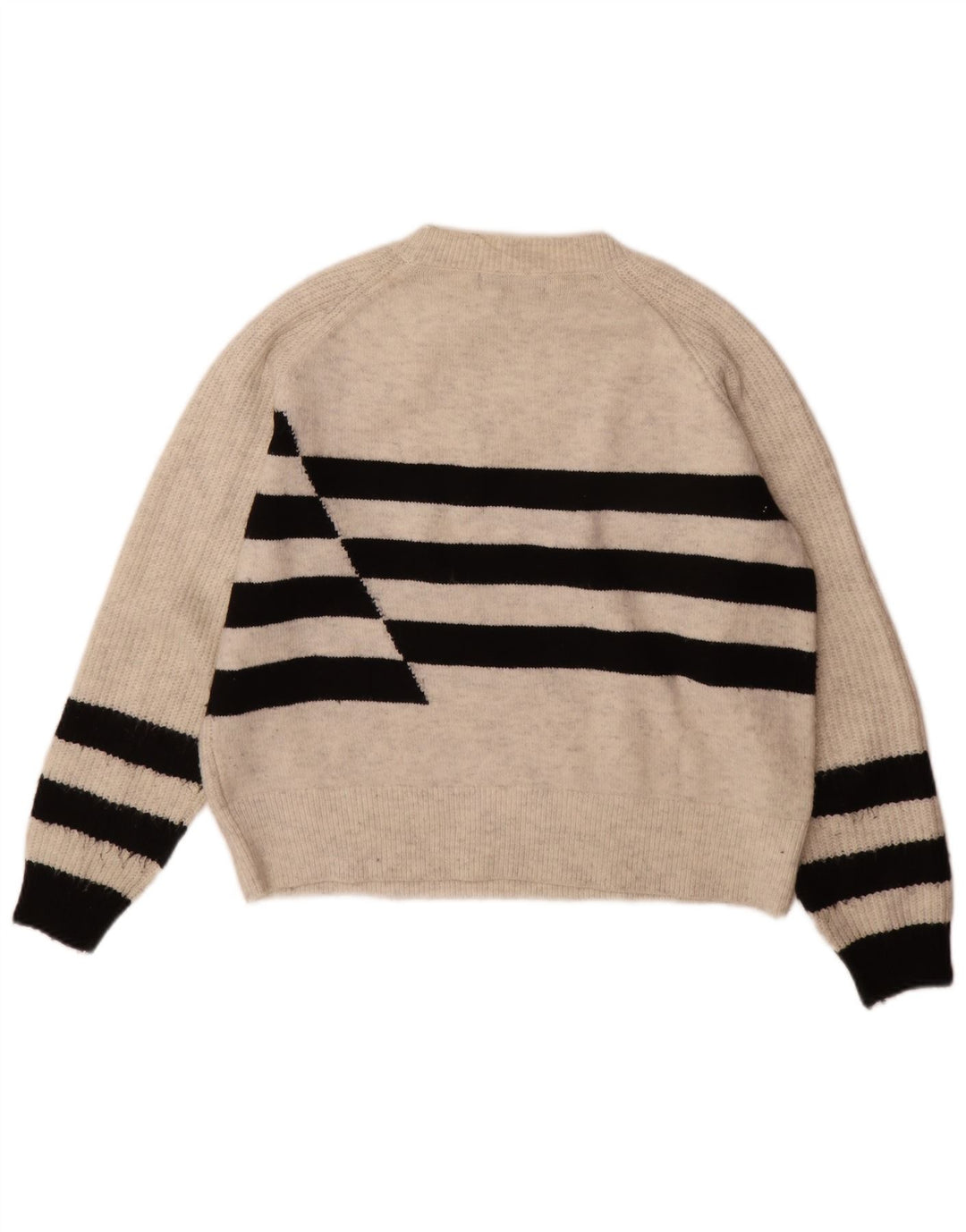 Marks & Spencer Damski sweter z okrągłym dekoltem UK 14 w średnie szare paski