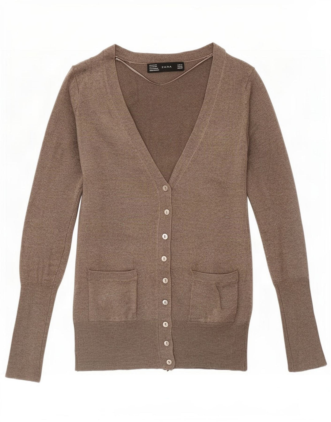 Sweter damski Zara Cardigan UK 10 Small Grey Rayon