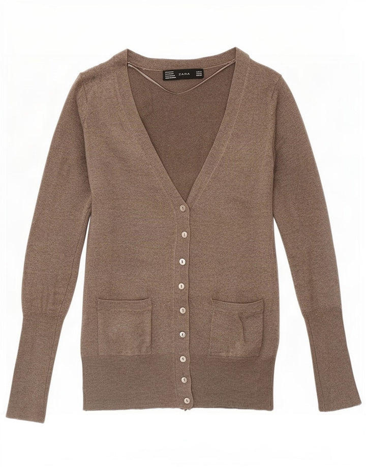 Sweter damski Zara Cardigan UK 10 Small Grey Rayon