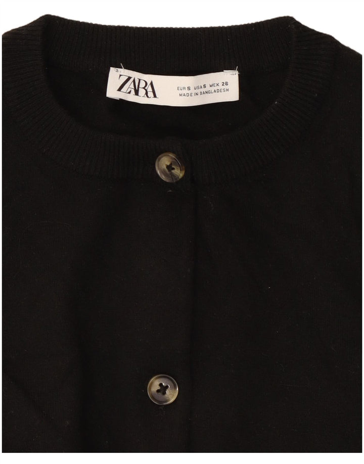 Sweter damski Zara Crop Cardigan UK 10 Small Black
