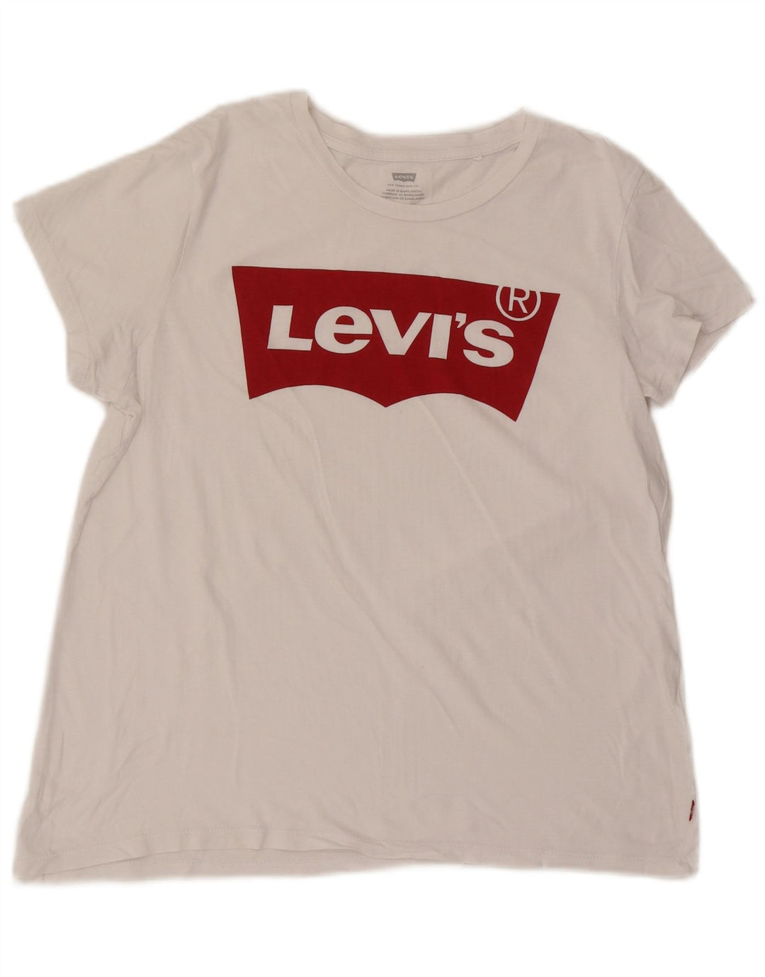 Damska koszulka z grafiką Levi's Top UK 16, duża, biała