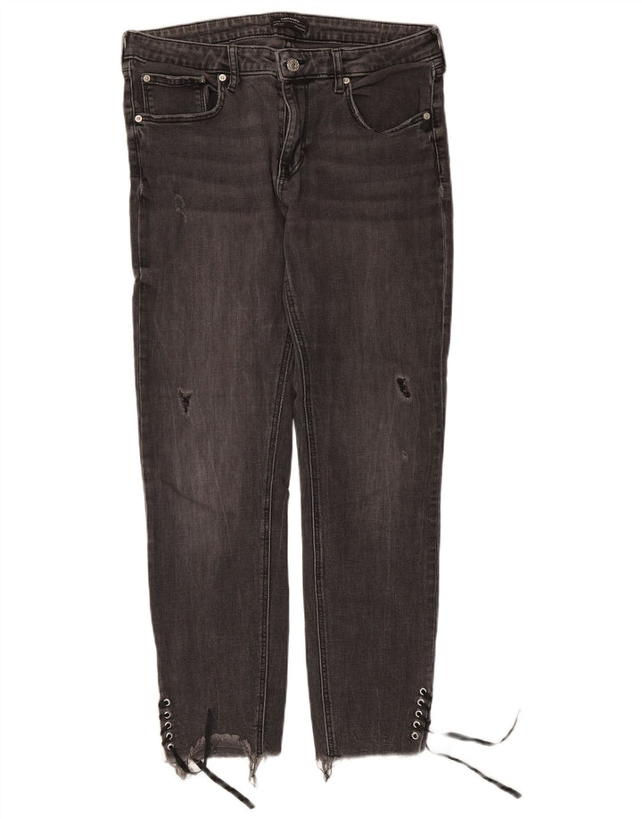 Damskie jeansy Zara w trudnej sytuacji, EU 44 XL W34 L27, szare