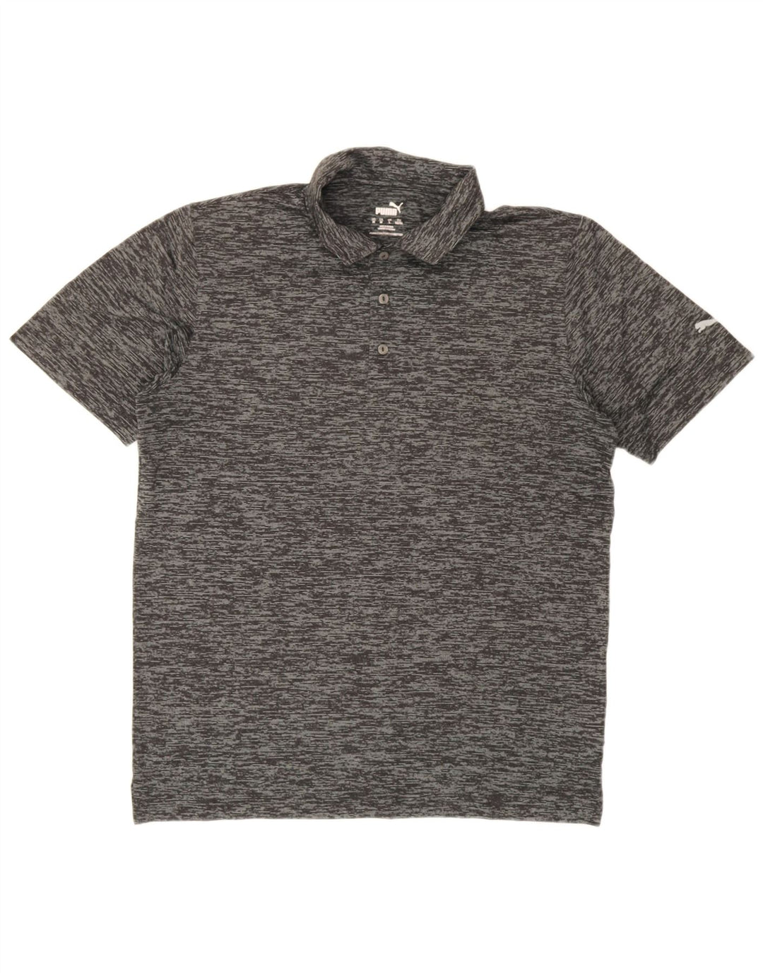 Męska koszulka polo Puma, duża, szara, nakrapiana, poliester