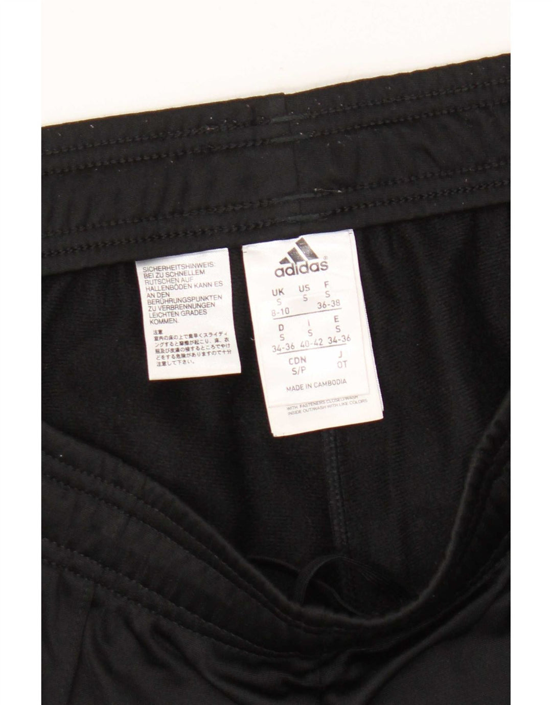 Damskie spodnie dresowe Adidas UK 8/10, małe, czarne, poliestrowe