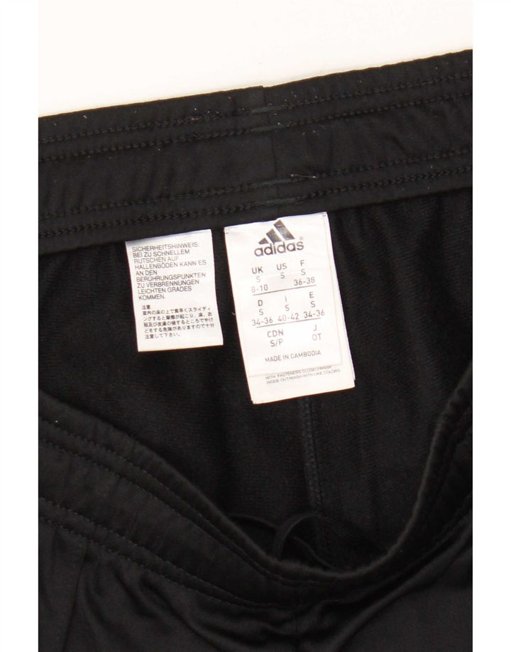 Damskie spodnie dresowe Adidas UK 8/10, małe, czarne, poliestrowe