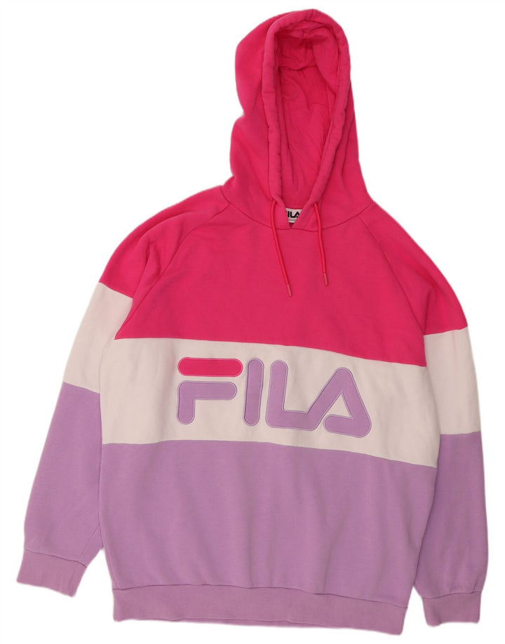 Damski sweter z kapturem FILA UK 22 3XL, wielokolorowy, z blokami kolorów