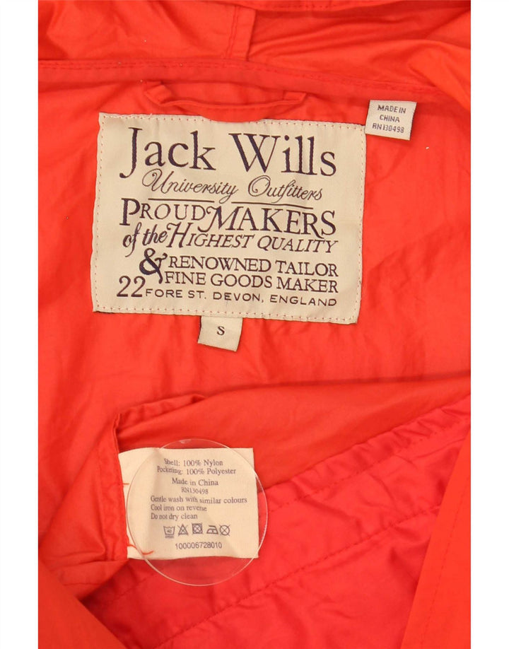 Męska kurtka wiatrówka z kapturem Jack Wills UK 36 Mały pomarańczowy nylon