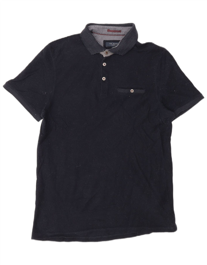 Męska koszulka polo Ted Baker, rozmiar 4, duża, granatowa, bawełniana